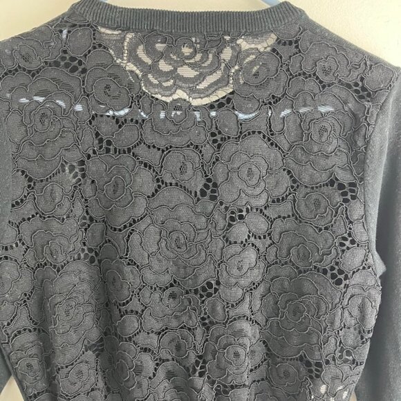 Karl Lagerfeld Black Lace Dressy Cardigan - Picture 7 of 8